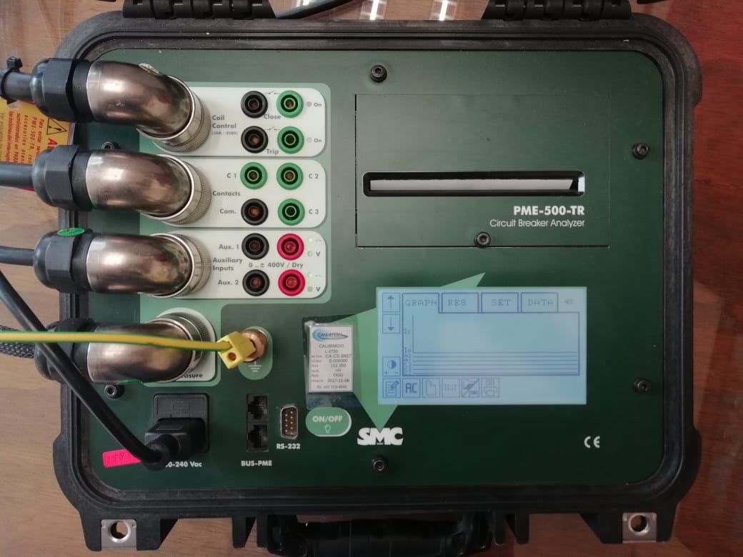 Equipo para medir el tiempo de operación de interruptores eléctricos